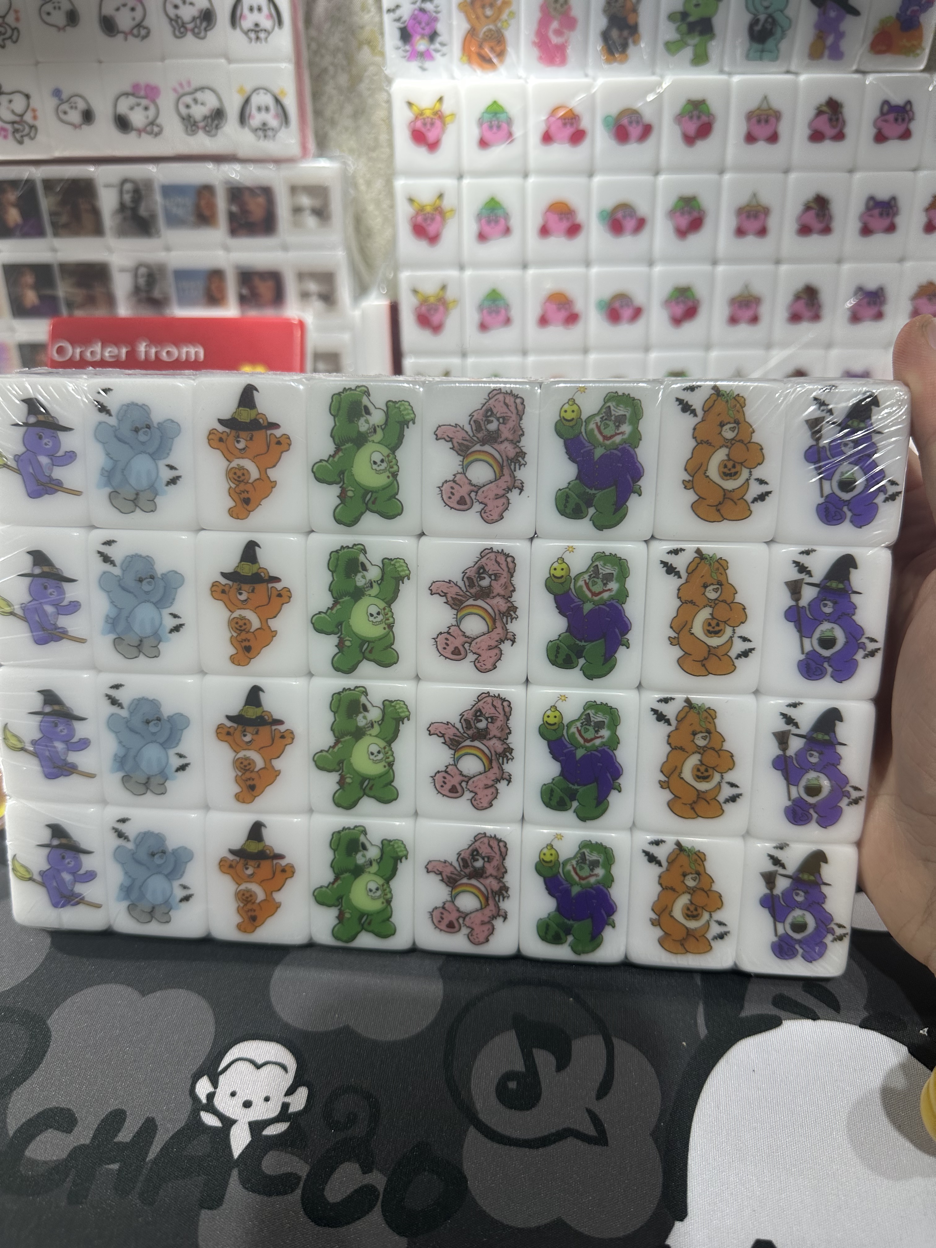 Push Tile Game 2 Player Set（ Halloween Carebear ）65 Tiles