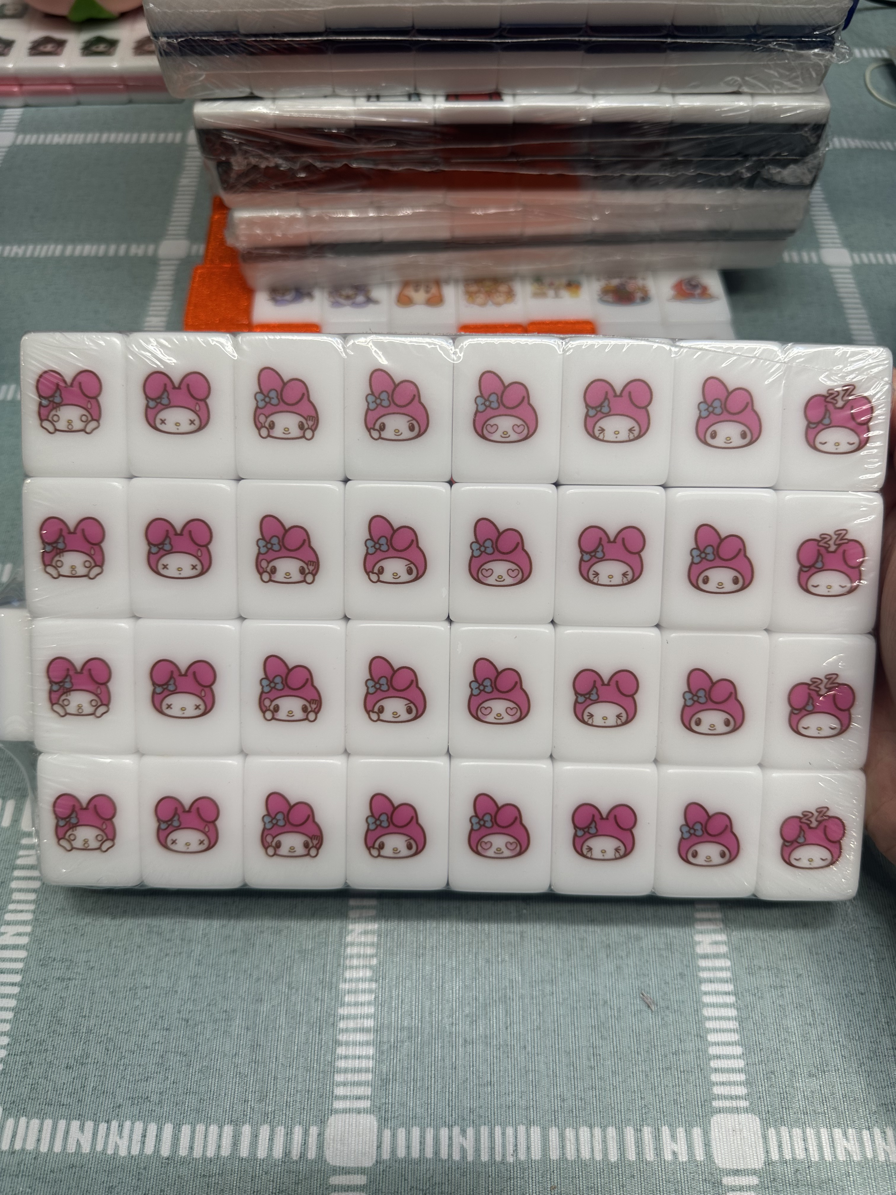  PushTile Mahjong Tile Game Light Purple 32 tiles ( Sanrio Battle Collection - Make your own combo! ) tiktok new viral trending rummy dominos