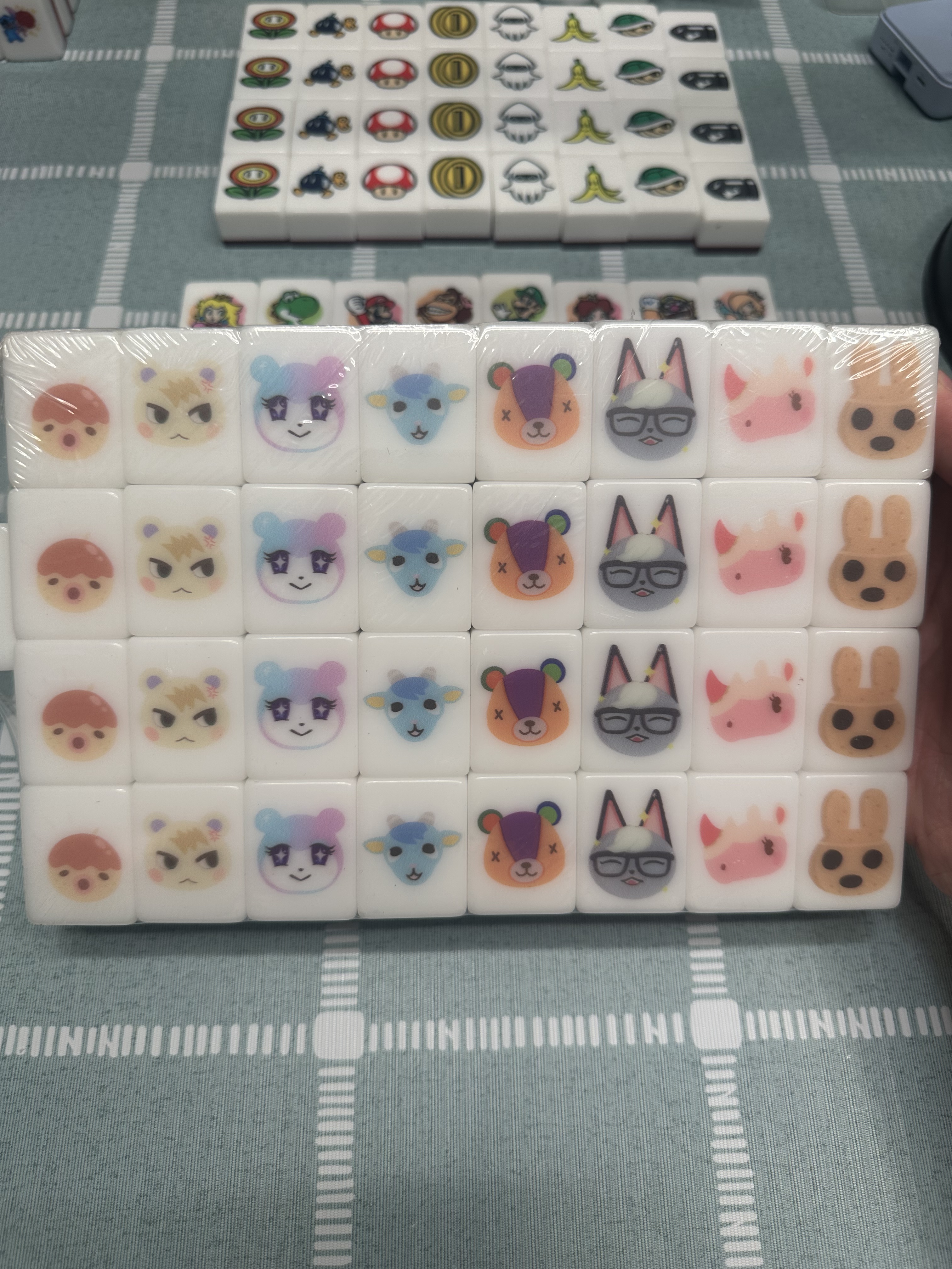 Push Tile Mahjong Tile Game Green 65 tiles ( Animal Crossing) tiktok new viral trending rummy dominos