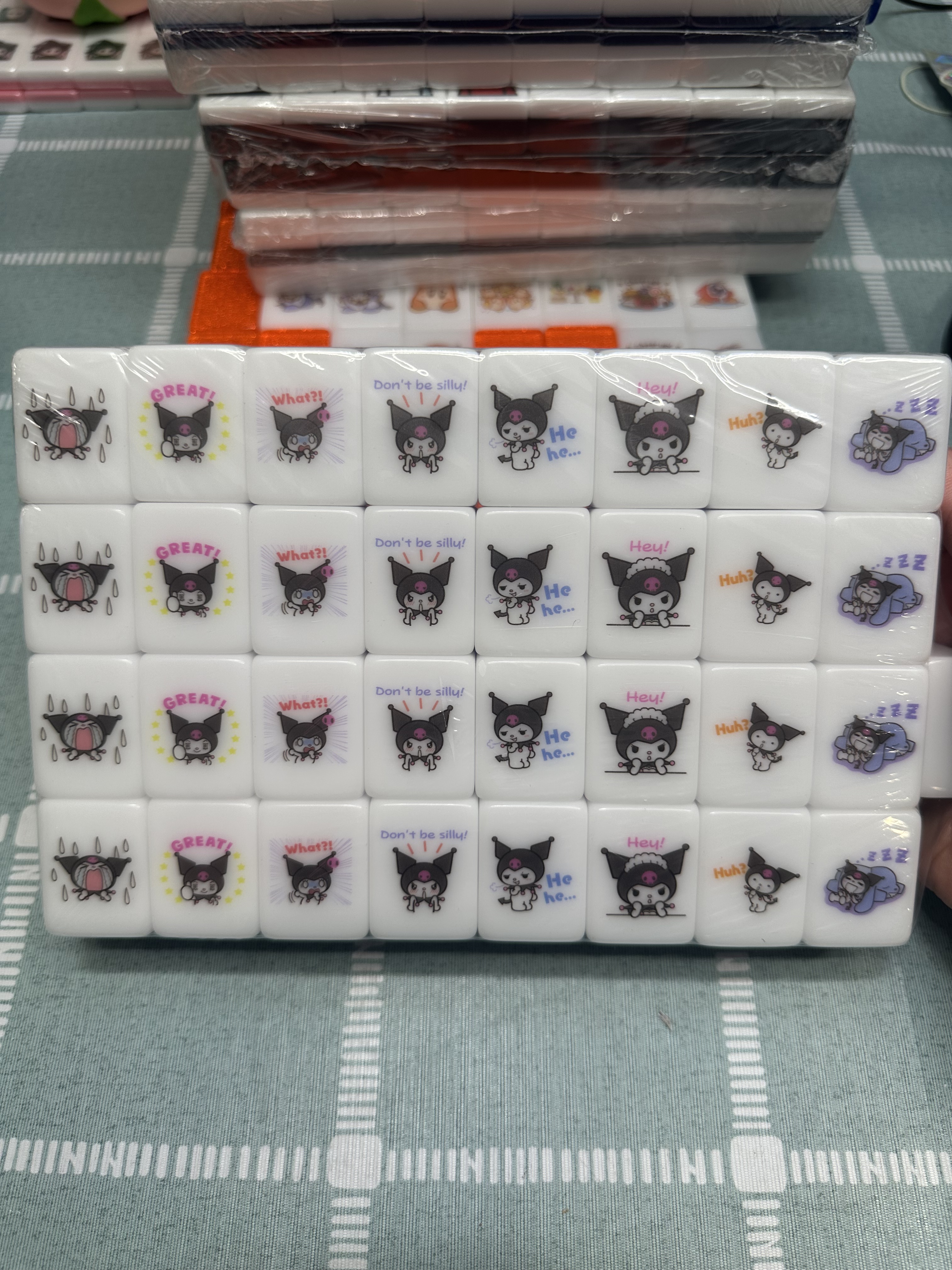  PushTile Mahjong Tile Game Light Purple 32 tiles ( Sanrio Battle Collection - Make your own combo! ) tiktok new viral trending rummy dominos