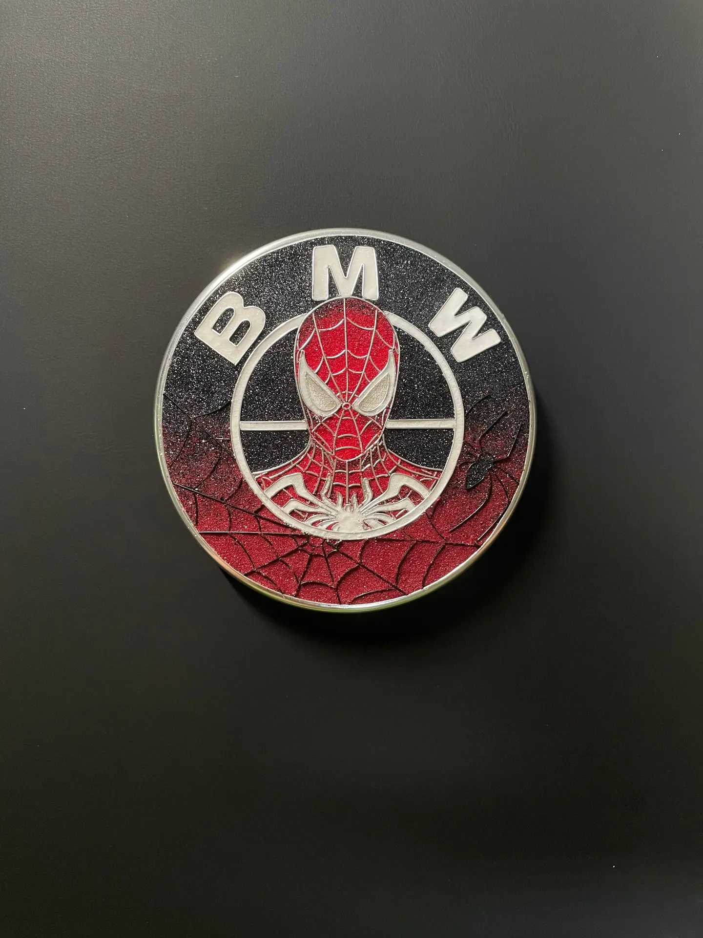 Heritage Enamel Custom Car Badge - Spiderman| Master Artisan Hand-Painted Emblem
