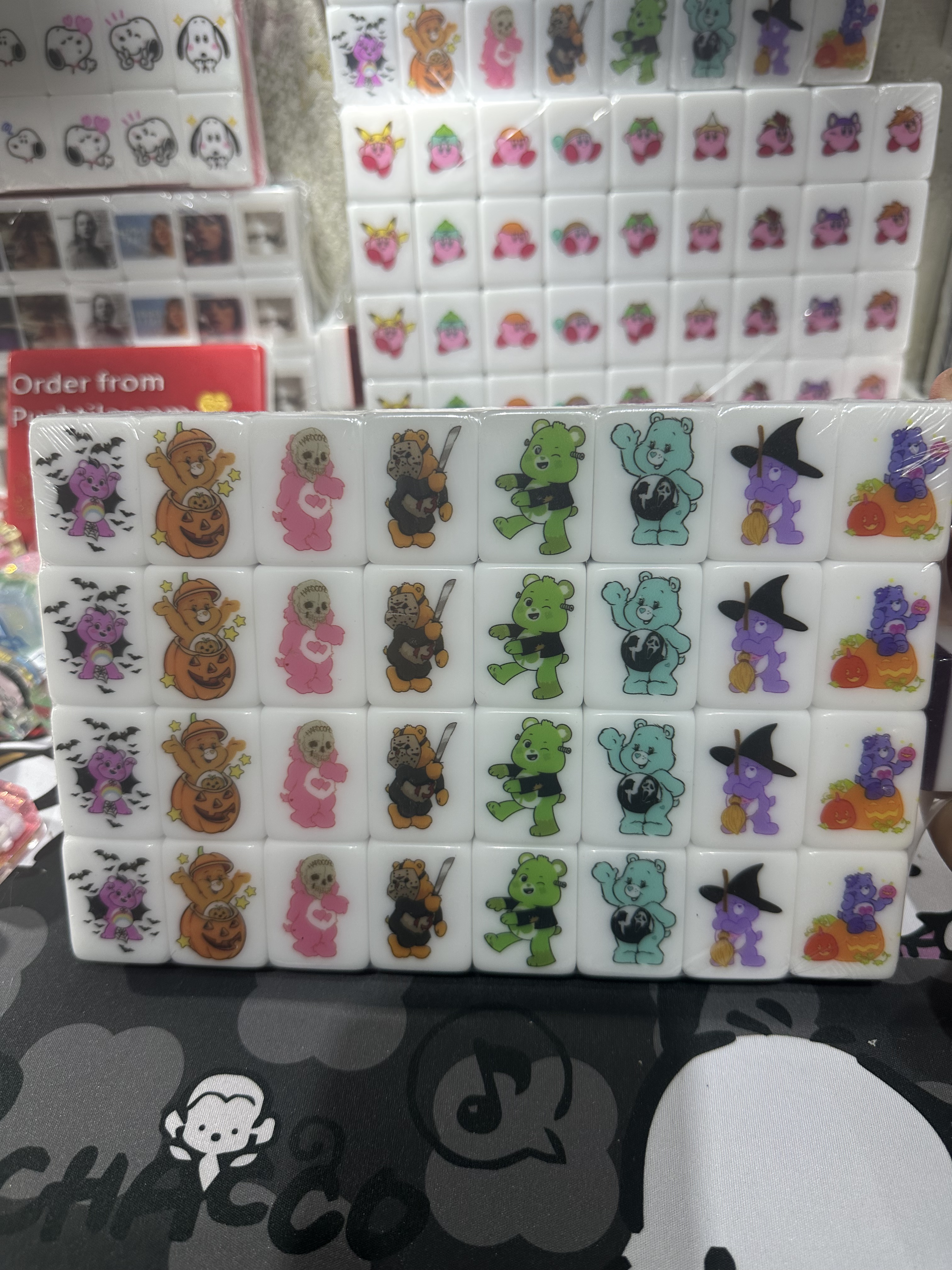 Push Tile Game 2 Player Set（ Halloween Carebear ）65 Tiles