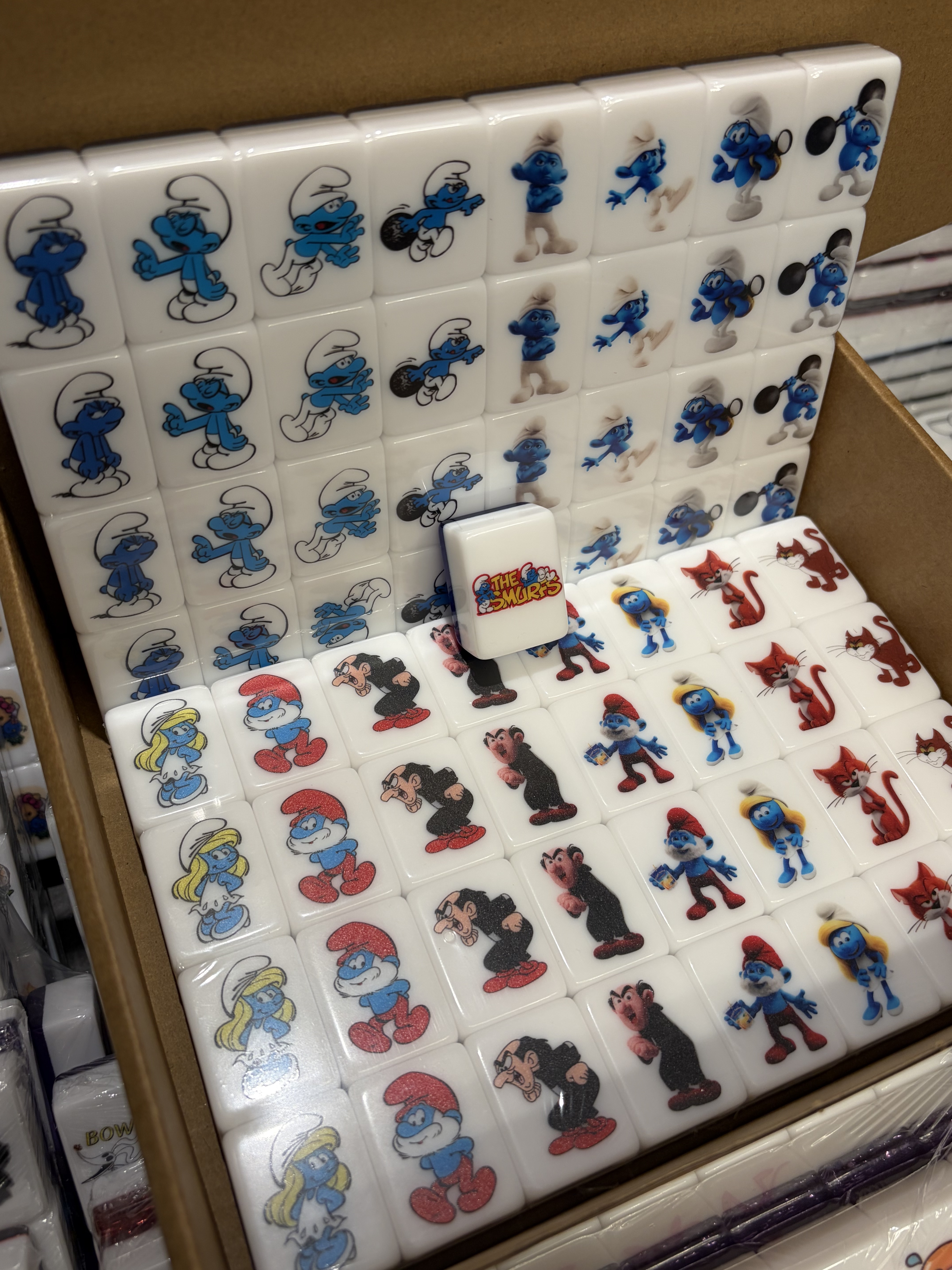 Push Tile Game 2 Player Set（ The Smurfs ）65 Tiles