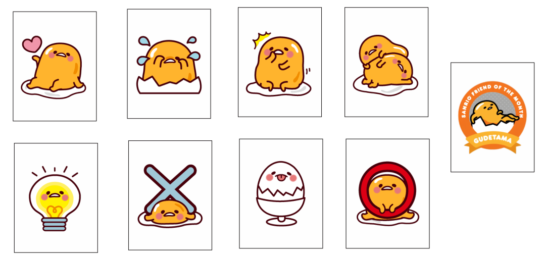 Push Tile Game  2 Player Set（ Gudetama ）65 Tiles