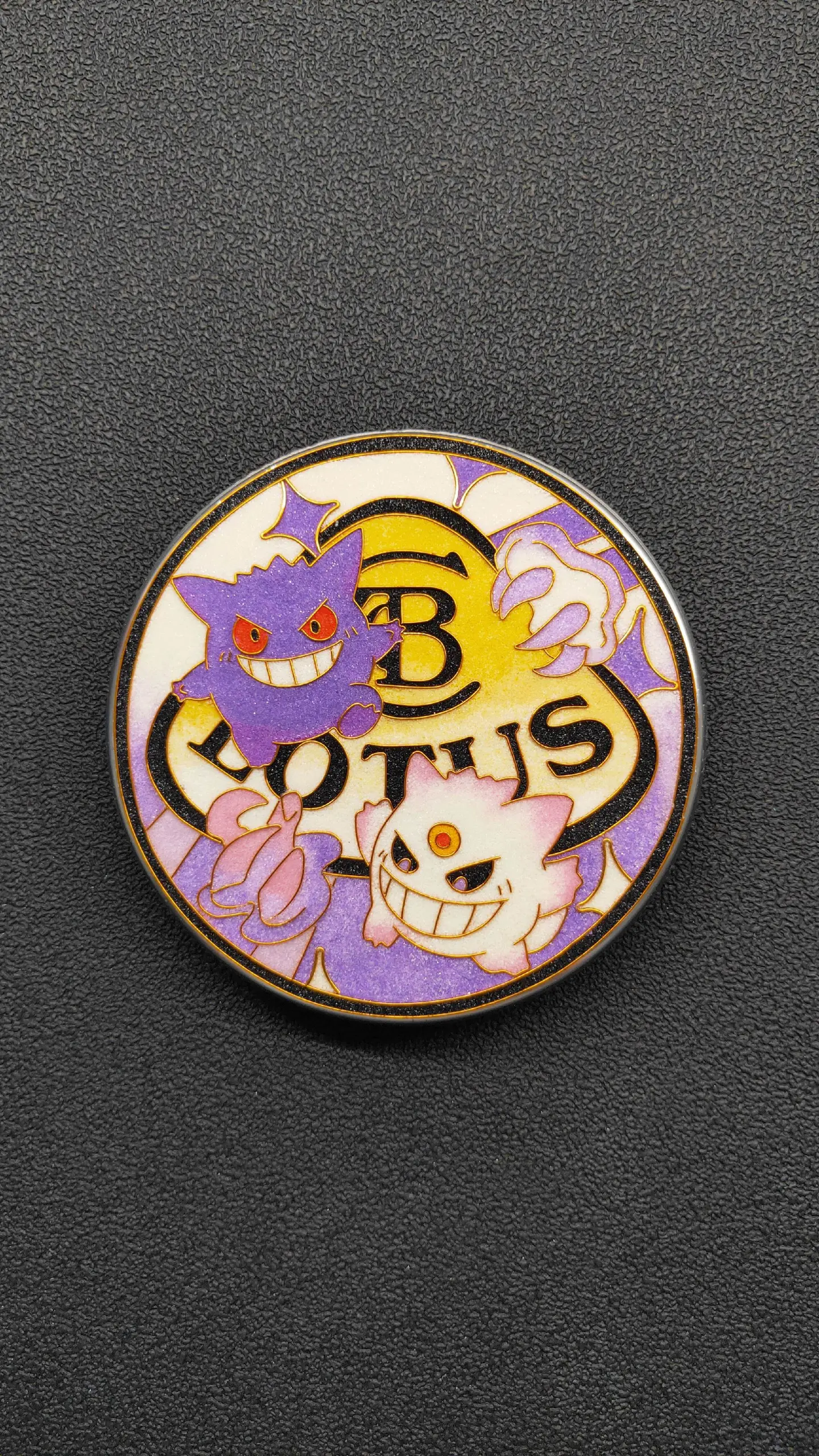 Heritage Enamel Custom Car Badge - G-MAX Gengar| Master Artisan Hand-Painted Emblem