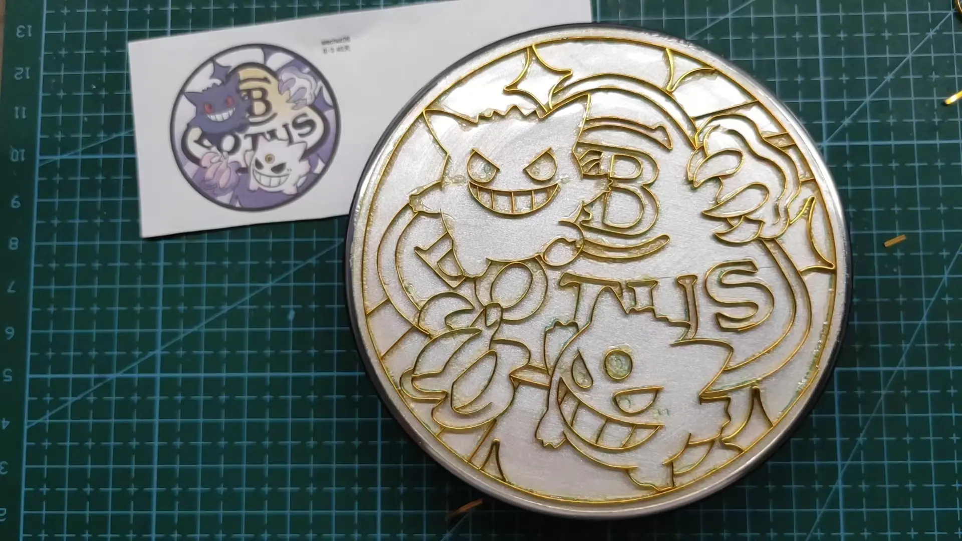Heritage Enamel Custom Car Badge - G-MAX Gengar| Master Artisan Hand-Painted Emblem