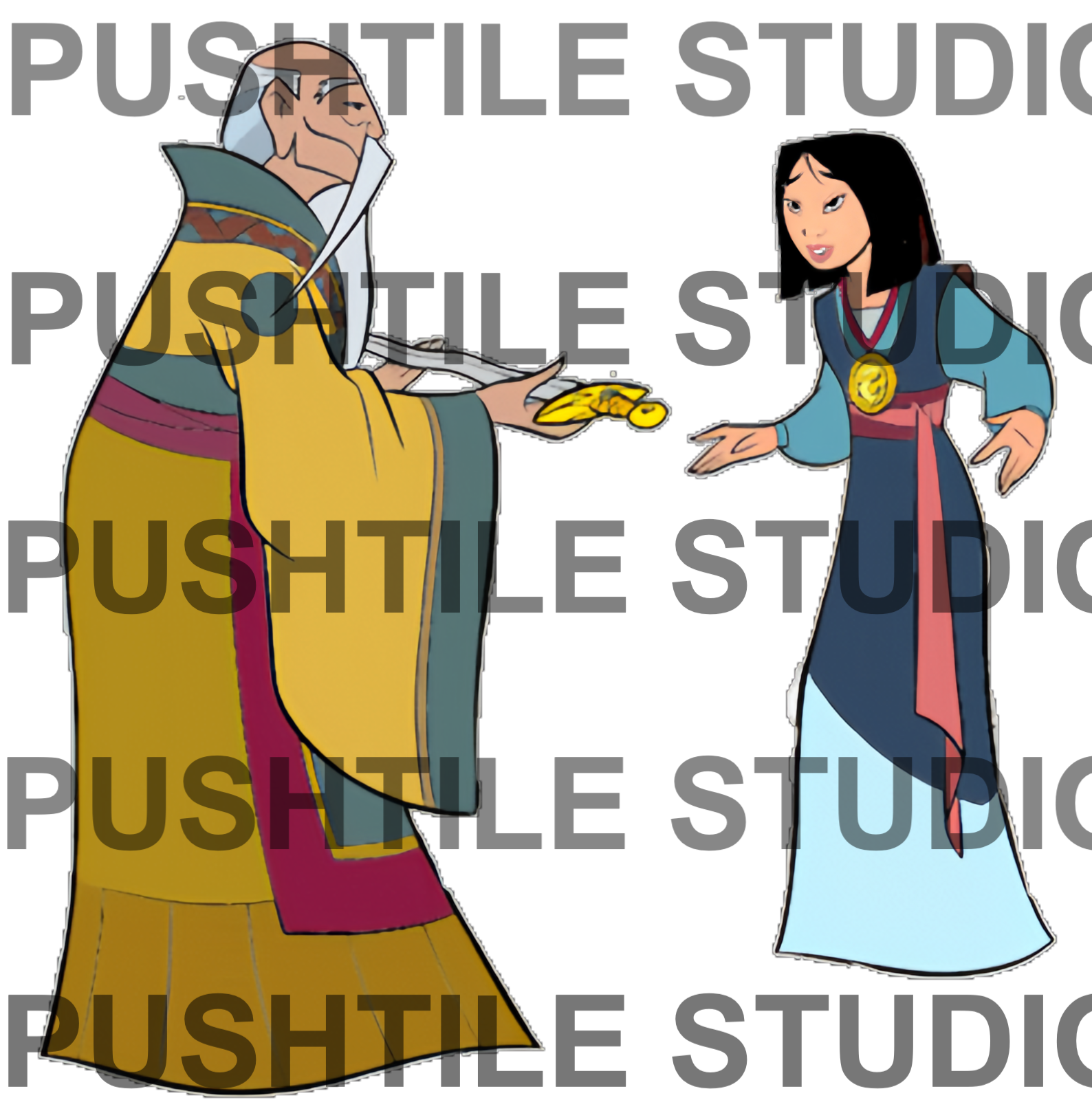 Push Tile Game 2 Player Set（ Mulan  ）65 Tiles