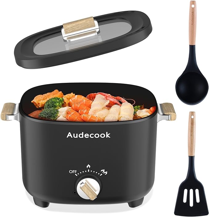 Audecook 2.5L Portable Electric Hot Pot: Versatile Multicooker for Travel