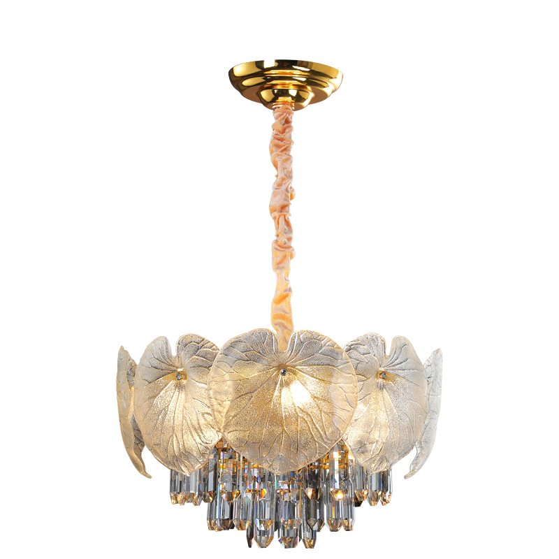 BETTI'S Crystal Chandelier for Living Room Polished Nickel Finish 9020