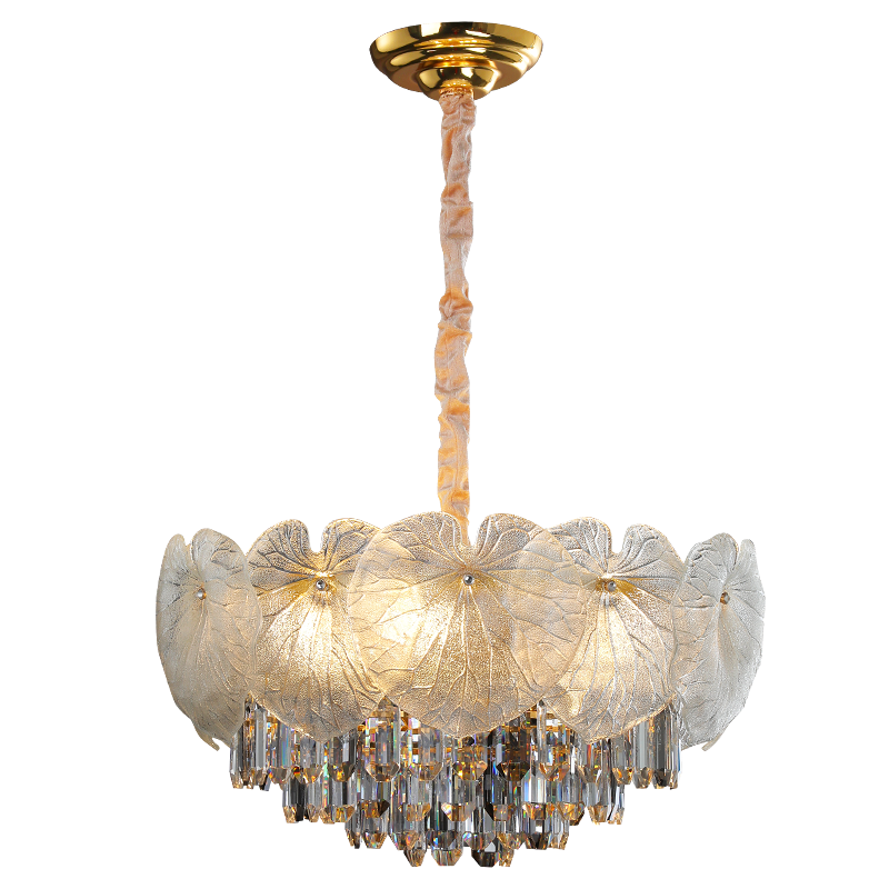 BETTI'S Crystal Chandelier for Living Room Polished Nickel Finish 9020