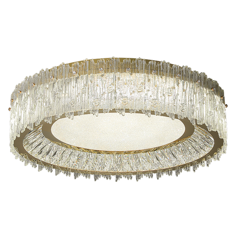 BETTI'S Modern Ringed Crystal LED Ceiling Light Flush Mount 