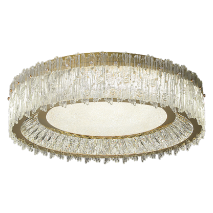 BETTI'S Modern Ringed Crystal LED Ceiling Light Flush Mount 