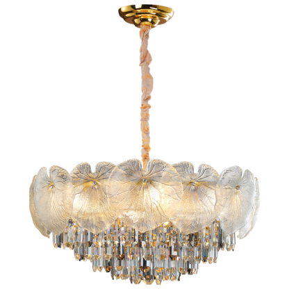 BETTI'S Crystal Chandelier for Living Room Polished Nickel Finish 9020