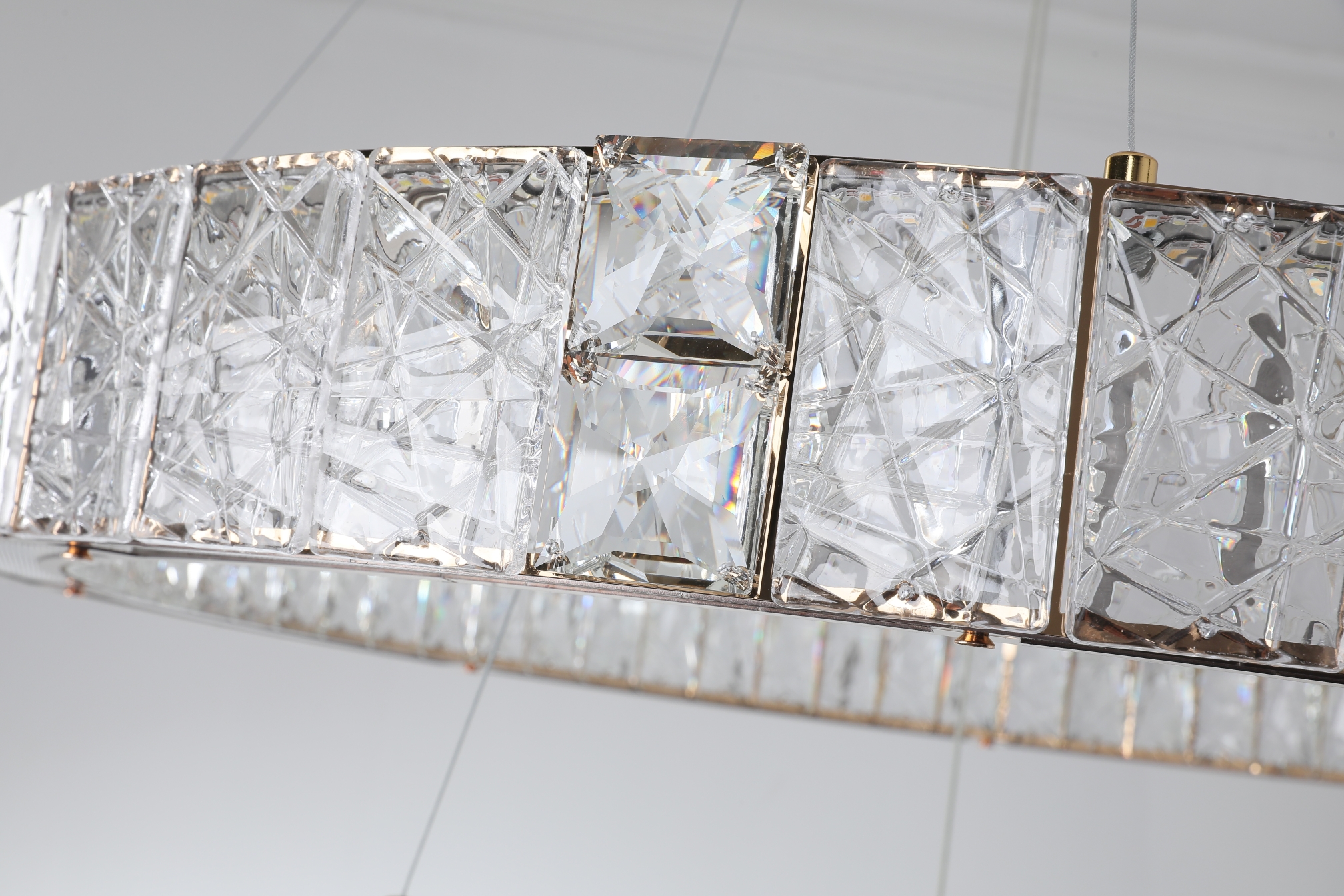BETTI'S 37 1/2'' Wide Soft Gold Crystal Island Chandelier Kitchen Pendant Light 