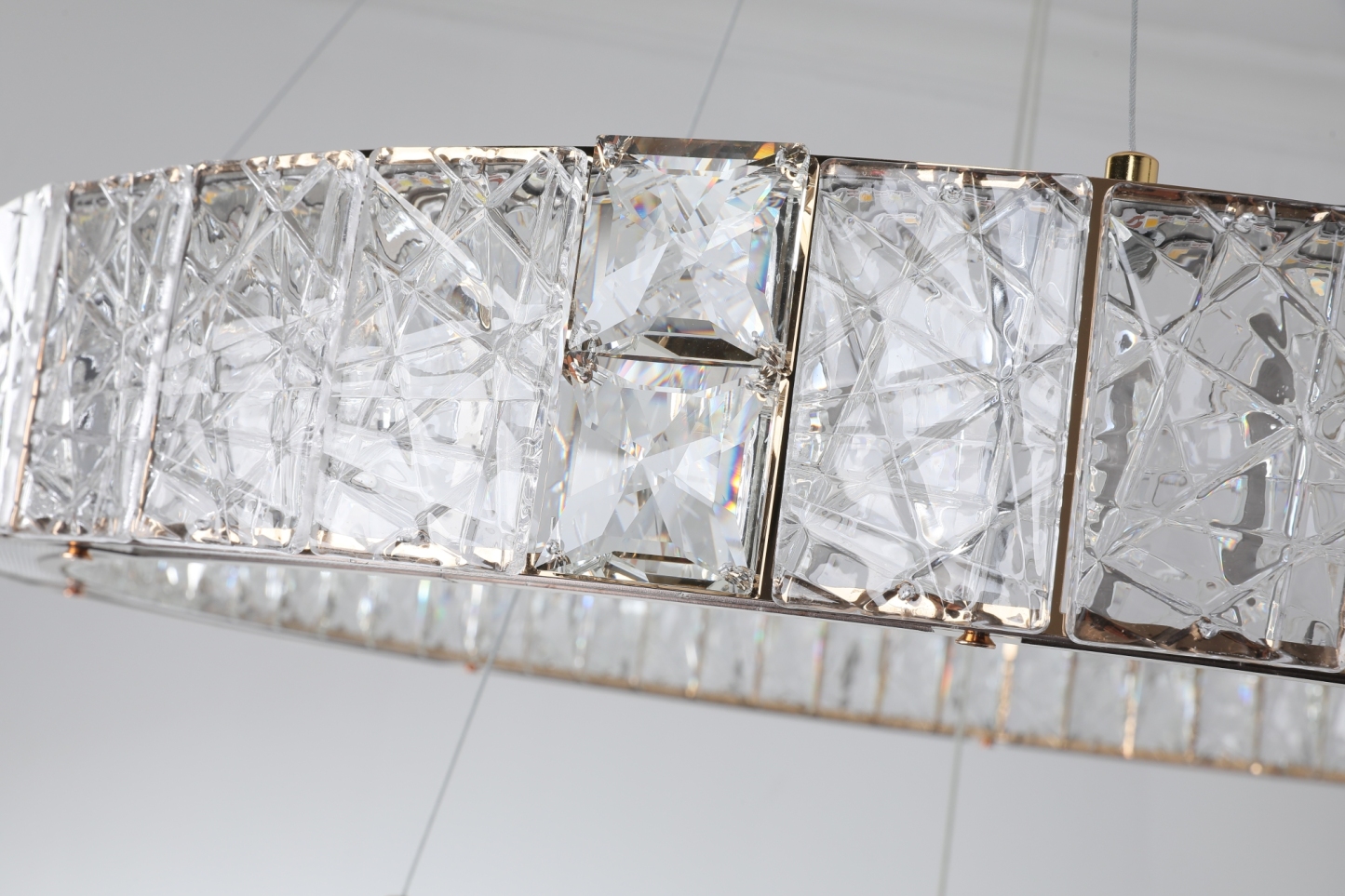 BETTI'S 37 1/2'' Wide Soft Gold Crystal Island Chandelier Kitchen Pendant Light 