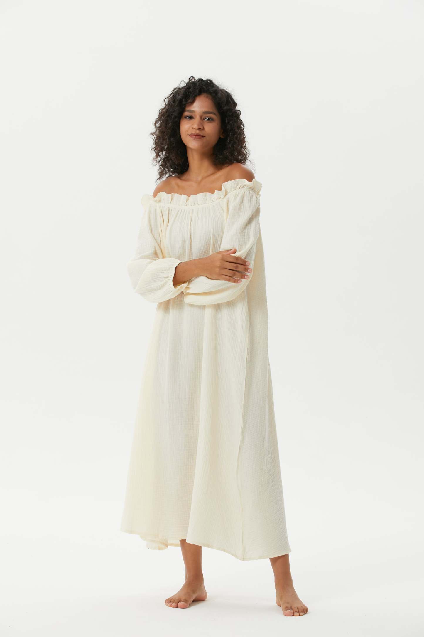 Cotton linen maxi dress hotsell