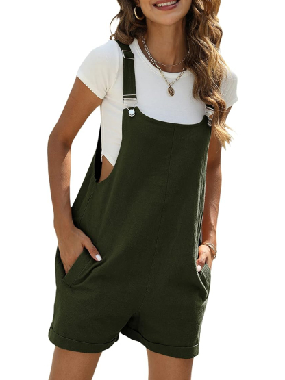 Women's Summer casual Cotton Linen Overalls