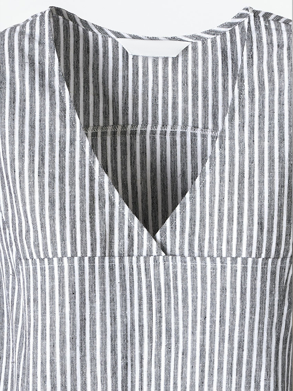 COZINEN Women's V-Neck Sleeveless Stripe Dress