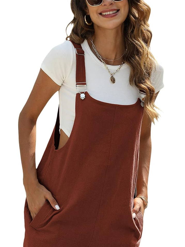 Women's Summer casual Cotton Linen Overalls