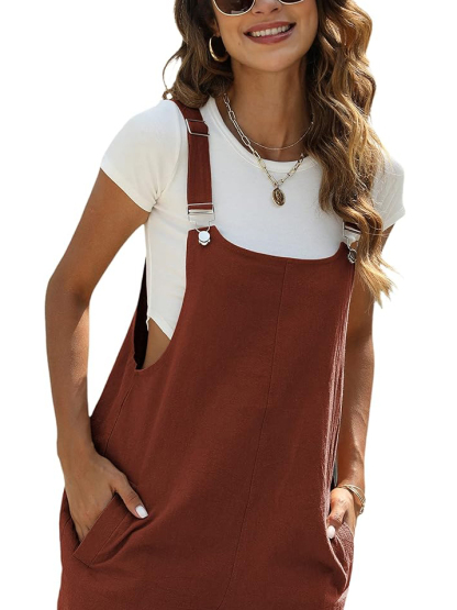 Women's Summer casual Cotton Linen Overalls