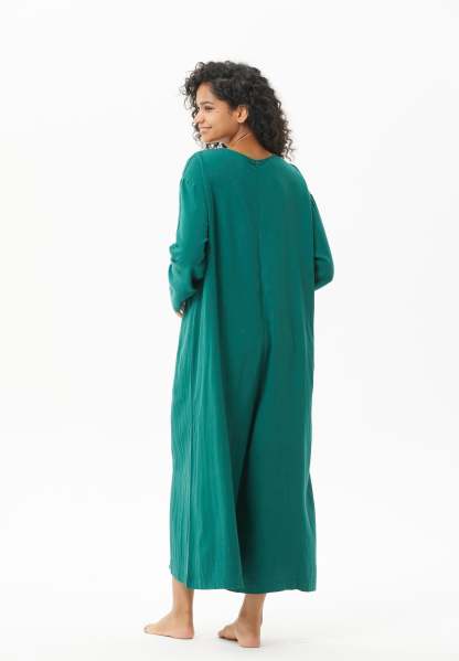 V-neck Long-Sleeved Jumpsuit