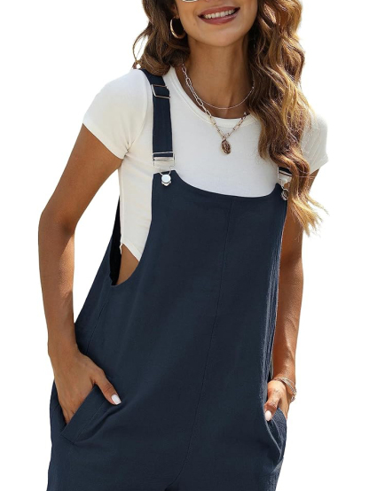 Women's Summer casual Cotton Linen Overalls