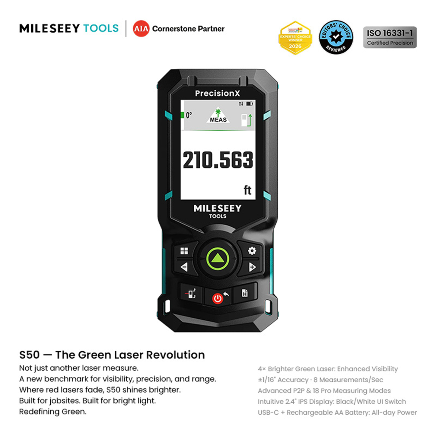 S50 Green-Beam Laser Measure