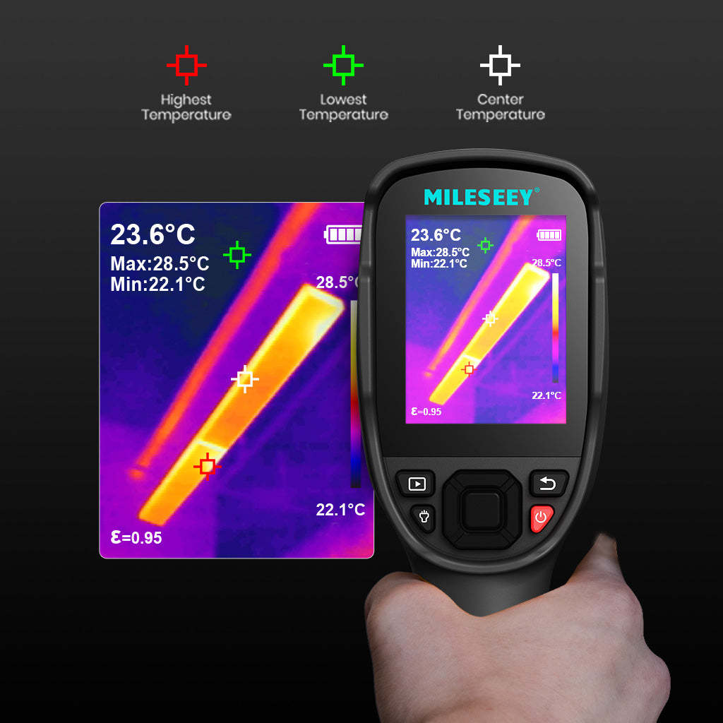 Mileseey TR256B/E Infrared Thermal Imager with Auto Hot/Cold Spot Tracker