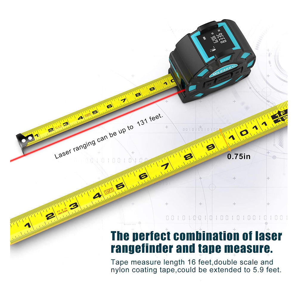 Mileseey DT11 Laser Tape Measure with max range of 131 feet