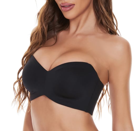 🔥More non-slip. Convertible bandeau bra with full support