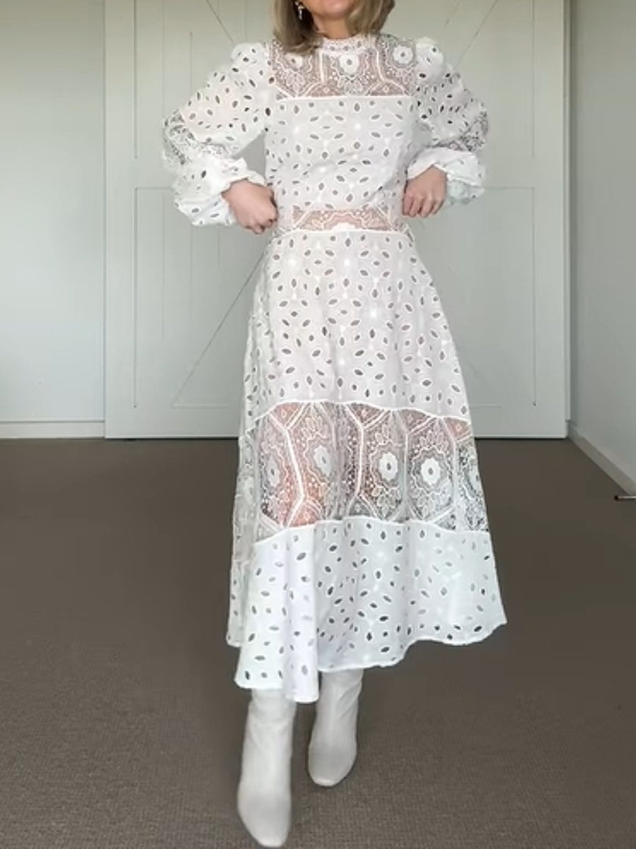 The Elegant Lace White Dress