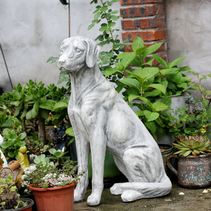 Dog Statues, Sitting Dog Statues, Pet Statue for Garden Courtyard Decoration, Villa Outdoor Decor Gardening Ideas