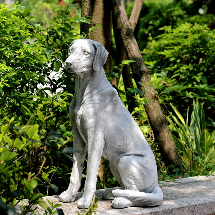 Dog Statues, Sitting Dog Statues, Pet Statue for Garden Courtyard Decoration, Villa Outdoor Decor Gardening Ideas