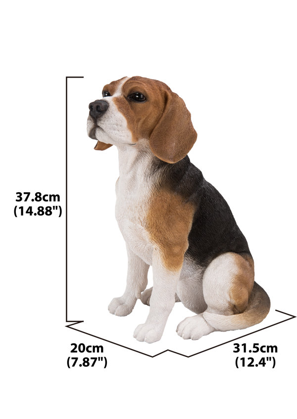 Beagle Dog Sitting Statue