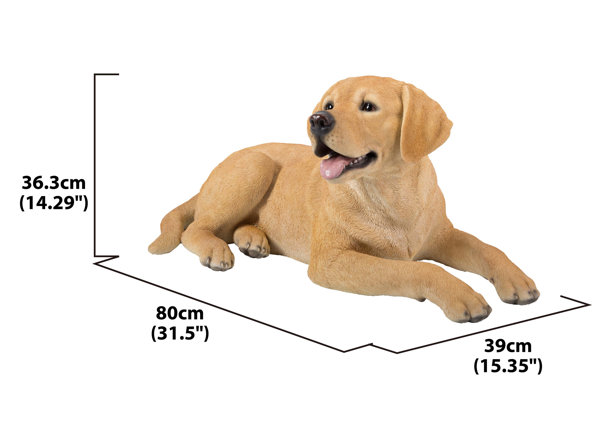 Labrador Retriever Lying Down Statue