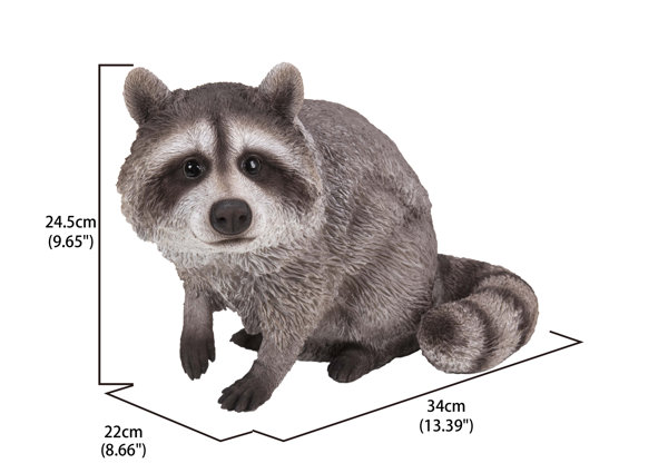 Raccoon Sitting Statue