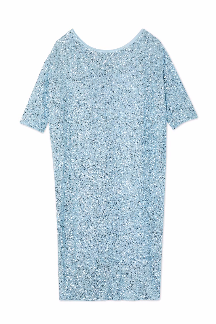Sebastiane Ice Blue Sequin Dress