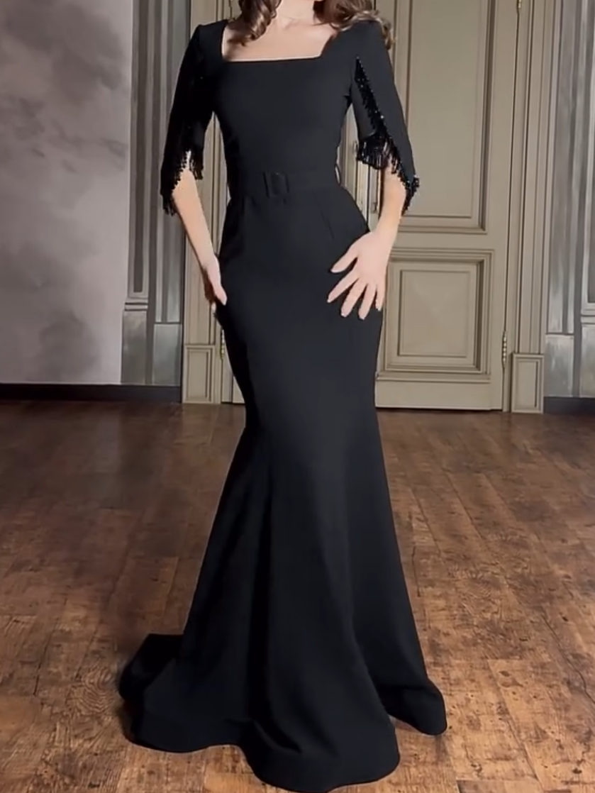Muriel Black Maxi Dress