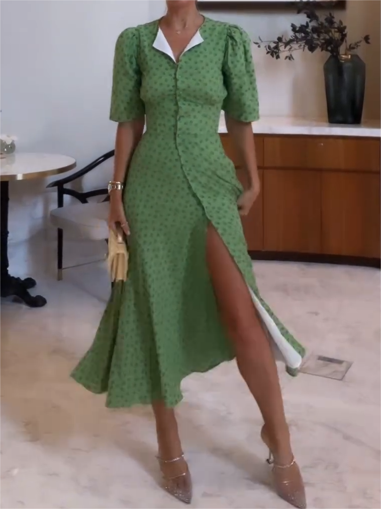 Persephone Green Midi Dress
