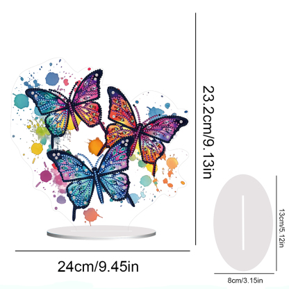 5D DIY Special Shape Diamond Painting Acrylic Desk Ornament Butterfly Decor Kit