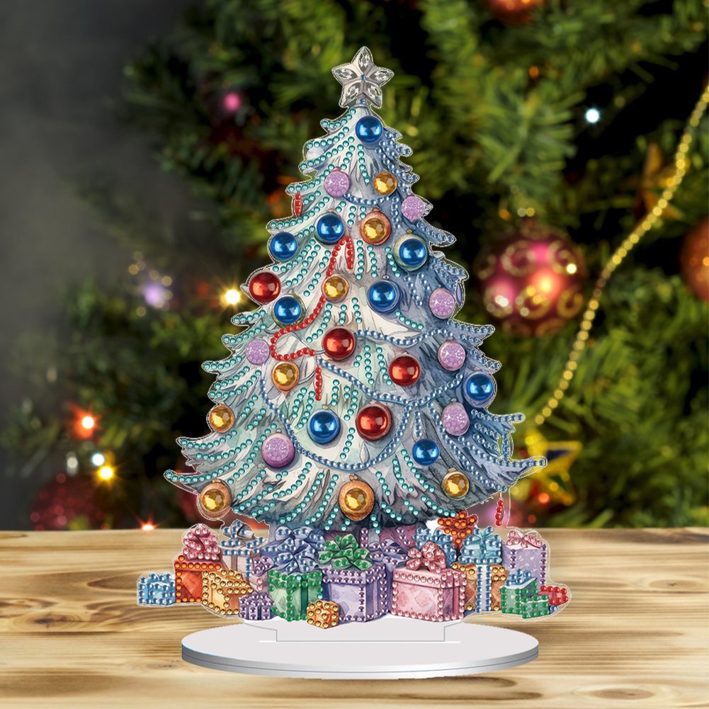 5D DIY Diamond Painting Special Shape Desk Ornament Christmas Tree Decor Kit