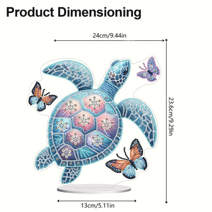 DIY Sea Turtle Butterfly Special Shaped Desktop Diamond Art Kits Home Table Decor