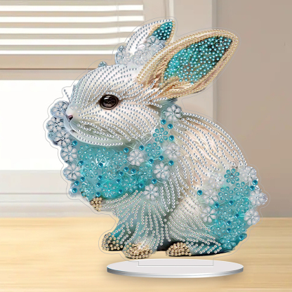 DIY Zodiac Rabbit Diamond Painting Desktop Ornament for Office Desktop Decor