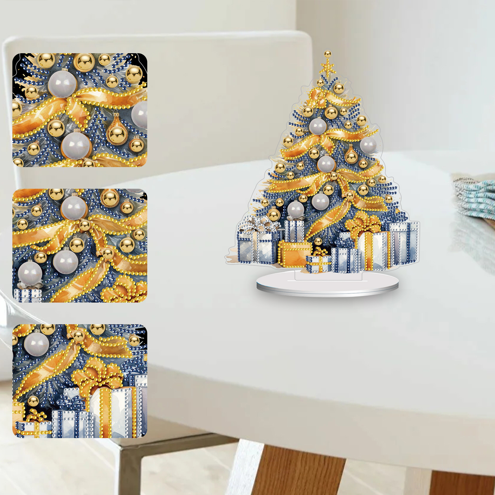 5D DIY Diamond Painting Special Shape Desk Ornament Christmas Tree Decor Kit