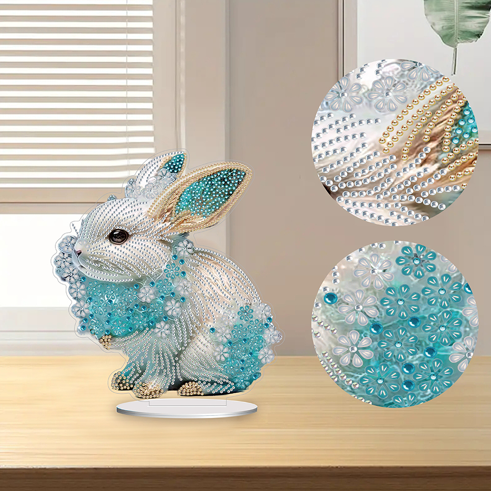 DIY Zodiac Rabbit Diamond Painting Desktop Ornament for Office Desktop Decor