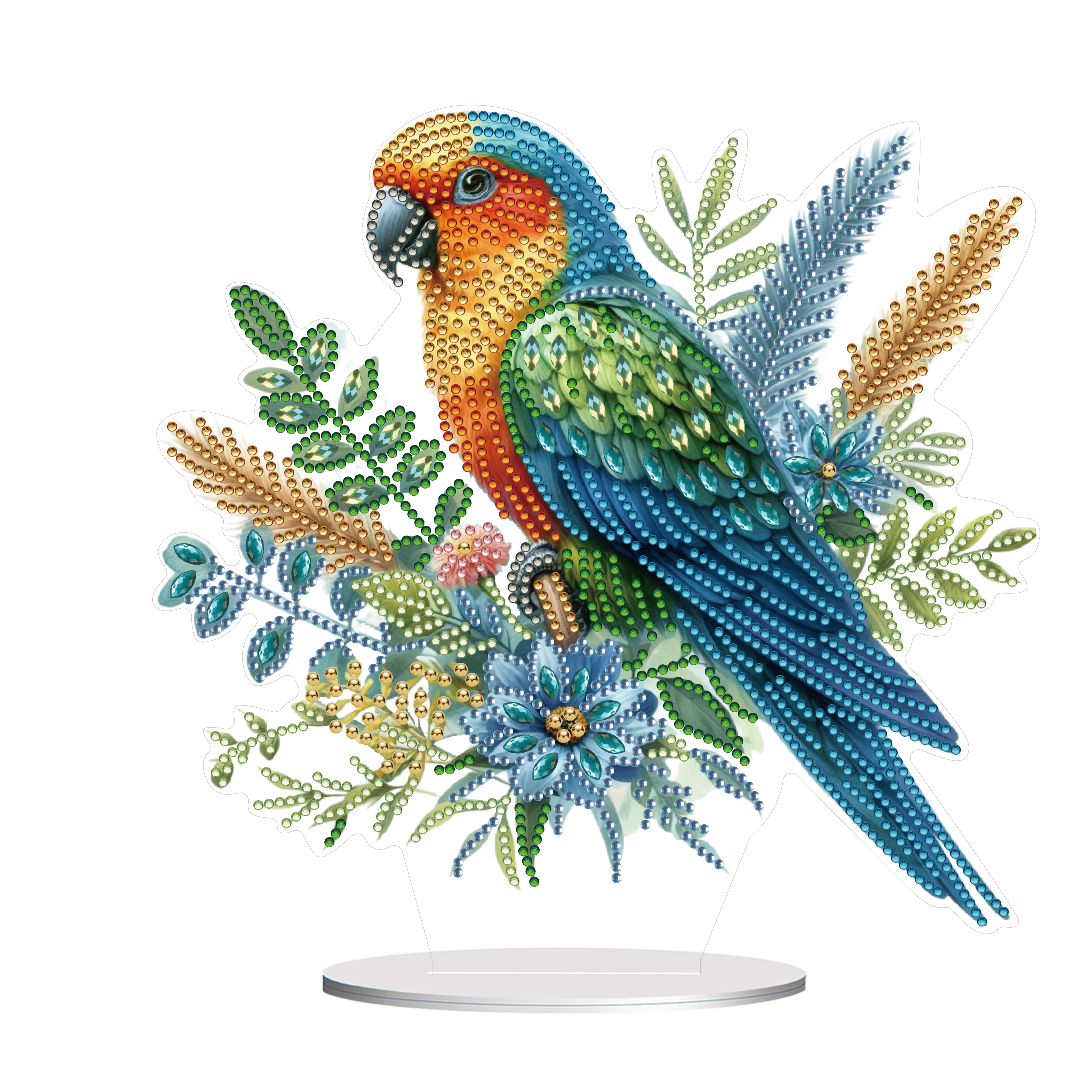5D DIY Special Shape Diamond Painting Desk Ornament Parrot Decor Kit
