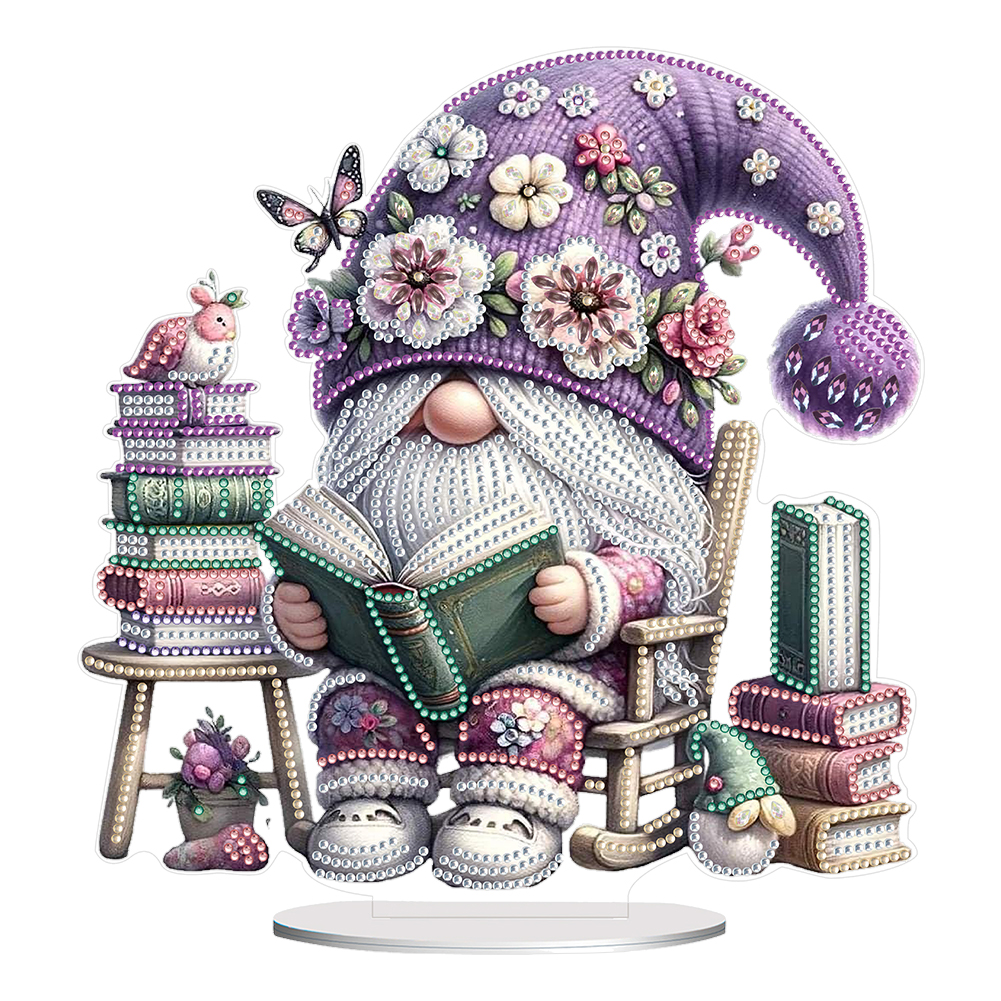 Gnome Double Sided Effect Diamond Painting Tabletop Ornaments Kit(Read