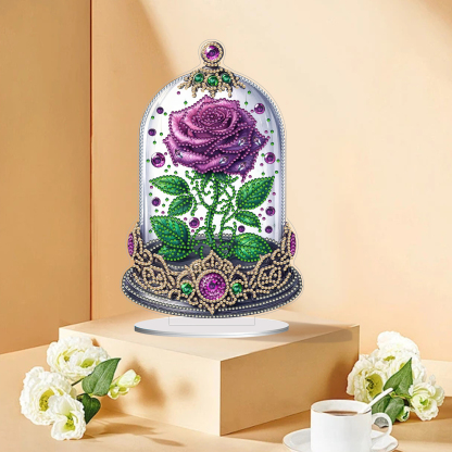 5D DIY Special Shape Diamond Painting Desk Ornament Flower Decor Kit
