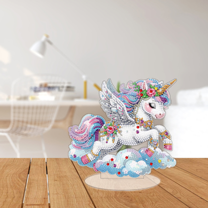 DIY Acrylic Special Shaped Desktop Diamond Art Kits (Cloud Unicorn)
