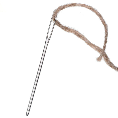 9pcs Large Eye Metal Needles Cross Stitch Knitting Crochet Hook Set Kit
